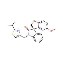 COc1ccc2c(n1)[C@@]1(CO2)C(=O)N(Cc2csc(C(C)C)n2)c2ccccc21 ZINC000103177805