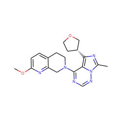 COc1ccc2c(n1)CN(c1ncnn3c(C)nc([C@@H]4CCOC4)c13)CC2 ZINC000169711649