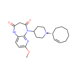 COc1ccc2c(n1)N(C1CCN([C@H]3C=CCCCCC3)CC1)C(=O)CC(=O)N2 ZINC000114073261