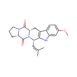 COc1ccc2c3c([nH]c2c1)[C@H](C=C(C)C)N1C(=O)[C@@H]2CCCN2C(=O)[C@@H]1C3 ZINC000005854773