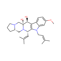 COc1ccc2c3c(n(CC=C(C)C)c2c1)[C@H](C=C(C)C)N1C[C@@H]2CCCN2C[C@@]1(O)[C@H]3O ZINC000049068547