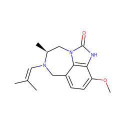 COc1ccc2c3c1[nH]c(=O)n3C[C@H](C)N(C=C(C)C)C2 ZINC000101564700