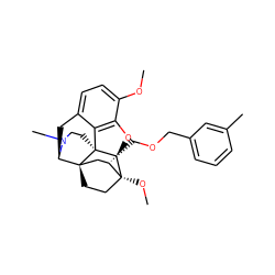 COc1ccc2c3c1O[C@@H]1[C@]34CCN(C)[C@H](C2)[C@]42CC[C@@]1(OC)[C@@H](COCc1cccc(C)c1)C2 ZINC000096172379