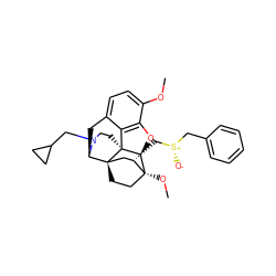 COc1ccc2c3c1O[C@@H]1[C@]34CCN(CC3CC3)[C@H](C2)[C@]42CC[C@@]1(OC)[C@@H](C[S@@+]([O-])Cc1ccccc1)C2 ZINC000148743756