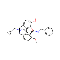 COc1ccc2c3c1O[C@@H]1[C@]34CCN(CC3CC3)[C@H](C2)[C@]42CC[C@@]1(OC)[C@@H](CNCc1ccccc1)C2 ZINC000148792740