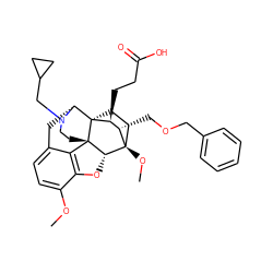 COc1ccc2c3c1O[C@@H]1[C@]34CCN(CC3CC3)[C@H](C2)[C@]42CC[C@@]1(OC)[C@@H](COCc1ccccc1)[C@@H]2CCC(=O)O ZINC000148734176