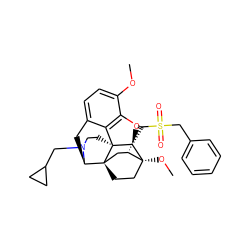 COc1ccc2c3c1O[C@@H]1[C@]34CCN(CC3CC3)[C@H](C2)[C@]42CC[C@@]1(OC)[C@@H](CS(=O)(=O)Cc1ccccc1)C2 ZINC000114772341