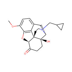 COc1ccc2c3c1O[C@@H]1C(=O)CC[C@@]4(O)[C@@H](C2)N(CC2CC2)CC[C@]314 ZINC000007997215