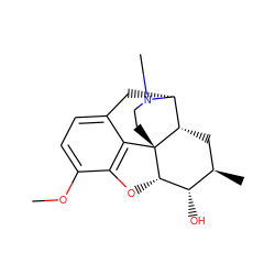 COc1ccc2c3c1O[C@H]1[C@@H](O)[C@H](C)C[C@H]4[C@@H](C2)N(C)CC[C@]314 ZINC000096910737