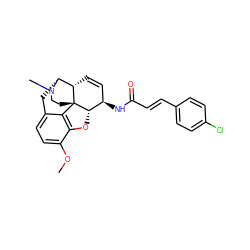 COc1ccc2c3c1O[C@H]1[C@H](NC(=O)/C=C/c4ccc(Cl)cc4)C=C[C@H]4[C@@H](C2)N(C)CC[C@@]341 ZINC000096932839