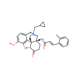 COc1ccc2c3c1O[C@H]1C(=O)CC[C@@]4(NC(=O)/C=C/c5ccccc5C)[C@@H](C2)N(CC2CC2)CC[C@]314 ZINC000036221945