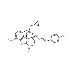 COc1ccc2c3c1O[C@H]1C(=O)CC[C@@]4(NC/C=C/c5ccc(Cl)cc5)[C@@H](C2)N(CC2CC2)CC[C@]314 ZINC000036221949