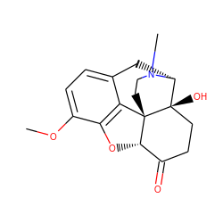 COc1ccc2c3c1O[C@H]1C(=O)CC[C@@]4(O)[C@@H](C2)N(C)CC[C@]314 ZINC000000403533