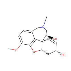 COc1ccc2c3c1O[C@H]1C[C@@H](O)C=C[C@@]31[C@H](O)CN(C)C2 ZINC000004102382