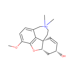 COc1ccc2c3c1O[C@H]1C[C@@H](O)C=C[C@@]31CC[N+](C)(C)C2 ZINC000000265549