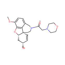 COc1ccc2c3c1O[C@H]1C[C@@H](O)C=C[C@@]31CCN(C(=O)CN1CCOCC1)C2 ZINC000141979826