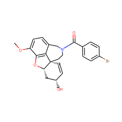 COc1ccc2c3c1O[C@H]1C[C@@H](O)C=C[C@@]31CCN(C(=O)c1ccc(Br)cc1)C2 ZINC000141502754