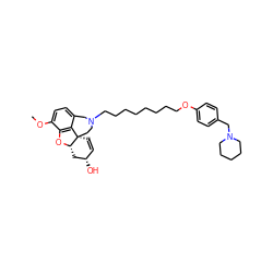 COc1ccc2c3c1O[C@H]1C[C@@H](O)C=C[C@@]31CCN(CCCCCCCCOc1ccc(CN3CCCCC3)cc1)C2 ZINC000044418802