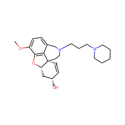 COc1ccc2c3c1O[C@H]1C[C@@H](O)C=C[C@@]31CCN(CCCN1CCCCC1)C2 ZINC000003814004