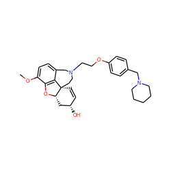 COc1ccc2c3c1O[C@H]1C[C@@H](O)C=C[C@@]31CCN(CCOc1ccc(CN3CCCCC3)cc1)C2 ZINC000040408958