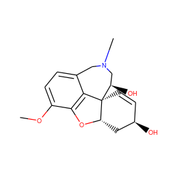 COc1ccc2c3c1O[C@H]1C[C@H](O)C=C[C@@]31[C@H](O)CN(C)C2 ZINC000015266131