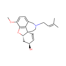 COc1ccc2c3c1O[C@H]1C[C@H](O)C=C[C@@]31CCN(CC=C(C)C)C2 ZINC000141125819