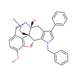 COc1ccc2c3c1O[C@H]1c4c(c(-c5ccccc5)cn4Cc4ccccc4)C[C@@]4(O)[C@@H](C2)N(C)CC[C@]314 ZINC000013472199