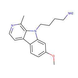 COc1ccc2c3ccnc(C)c3n(CCCCN)c2c1 ZINC000084604161