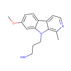 COc1ccc2c3ccnc(C)c3n(CCCN)c2c1 ZINC000084596645