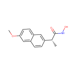COc1ccc2cc([C@@H](C)C(=O)NO)ccc2c1 ZINC000028106903