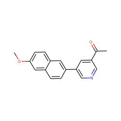 COc1ccc2cc(-c3cncc(C(C)=O)c3)ccc2c1 ZINC000040980388