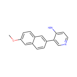 COc1ccc2cc(-c3cnccc3N)ccc2c1 ZINC000040835651