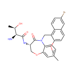 COc1ccc2cc(Br)ccc2c1CN1C(=O)[C@@H](NC(=O)[C@@H](N)[C@@H](C)O)COc2cc(C)ccc21 ZINC000220140025
