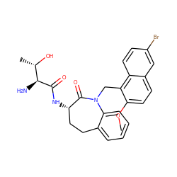 COc1ccc2cc(Br)ccc2c1CN1C(=O)[C@@H](NC(=O)[C@@H](N)[C@H](C)O)CCc2ccccc21 ZINC000096285030