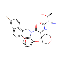 COc1ccc2cc(Br)ccc2c1CN1C(=O)[C@H](NC(=O)[C@@H](N)[C@H](C)O)C2(CCOCC2)Oc2ccccc21 ZINC000144247268