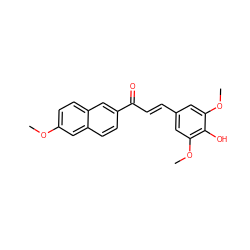COc1ccc2cc(C(=O)/C=C/c3cc(OC)c(O)c(OC)c3)ccc2c1 ZINC000006047415