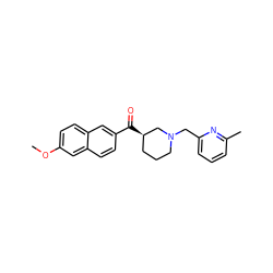 COc1ccc2cc(C(=O)[C@@H]3CCCN(Cc4cccc(C)n4)C3)ccc2c1 ZINC000011932693