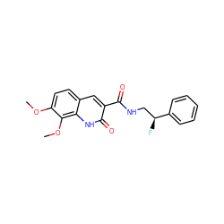 COc1ccc2cc(C(=O)NC[C@H](F)c3ccccc3)c(=O)[nH]c2c1OC ZINC000072182386