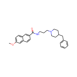 COc1ccc2cc(C(=O)NCCCN3CCC(Cc4ccccc4)CC3)ccc2c1 ZINC000473111850