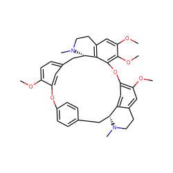 COc1ccc2cc1Oc1ccc(cc1)C[C@@H]1c3cc(c(OC)cc3CCN1C)Oc1c(OC)c(OC)cc3c1[C@H](C2)N(C)CC3 ZINC000028115894