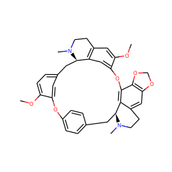 COc1ccc2cc1Oc1ccc(cc1)C[C@H]1c3c(cc4c(c3Oc3cc5c(cc3OC)CCN(C)[C@@H]5C2)OCO4)CCN1C ZINC000030726863