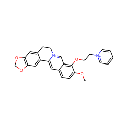 COc1ccc2cc3[n+](cc2c1OCC[n+]1ccccc1)CCc1cc2c(cc1-3)OCO2 ZINC000049808142