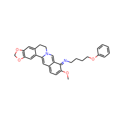 COc1ccc2cc3n(cc-2c1=NCCCCOc1ccccc1)CCc1cc2c(cc1-3)OCO2 ZINC000377839275