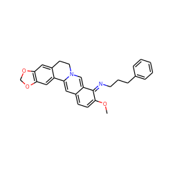 COc1ccc2cc3n(cc-2c1=NCCCc1ccccc1)CCc1cc2c(cc1-3)OCO2 ZINC000377840454