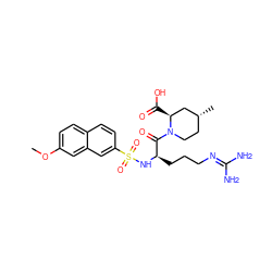 COc1ccc2ccc(S(=O)(=O)N[C@H](CCCN=C(N)N)C(=O)N3CC[C@@H](C)C[C@@H]3C(=O)O)cc2c1 ZINC000028756084