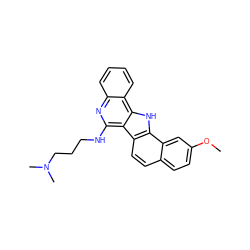 COc1ccc2ccc3c([nH]c4c5ccccc5nc(NCCCN(C)C)c34)c2c1 ZINC000013440373