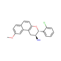 COc1ccc2ccc3c(c2c1)C[C@H](N)[C@@H](c1ccccc1Cl)O3 ZINC001772583135