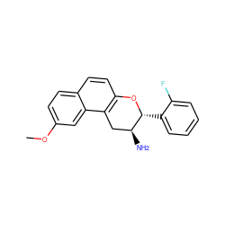 COc1ccc2ccc3c(c2c1)C[C@H](N)[C@@H](c1ccccc1F)O3 ZINC001772599624