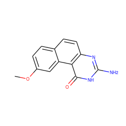 COc1ccc2ccc3nc(N)[nH]c(=O)c3c2c1 ZINC000013832396