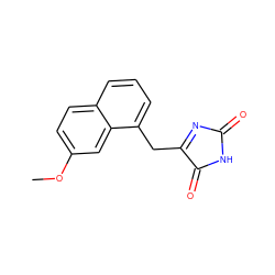 COc1ccc2cccc(CC3=NC(=O)NC3=O)c2c1 ZINC000040380512